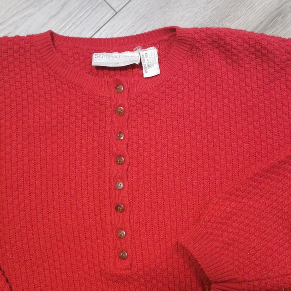 Vintage 90's Simpatico Acrylic Knit Pullover Red - Picture 2 of 3